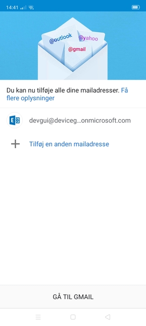 Vælg GÅ TIL GMAIL