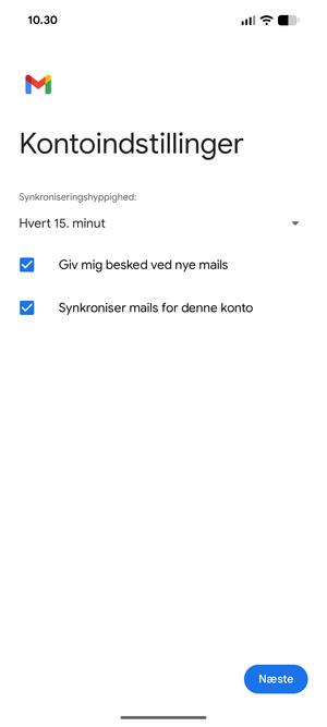Vælg Næste