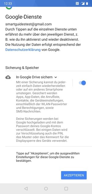Wählen Sie AKZEPTIEREN
