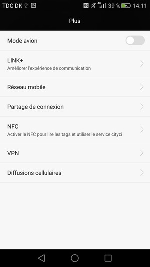 Sélectionnez Réseau mobile