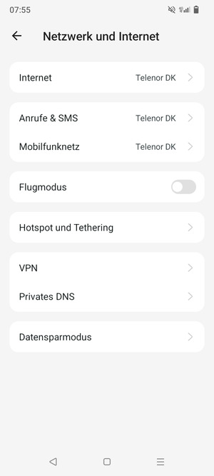 Wählen Sie Mobilfunknetz