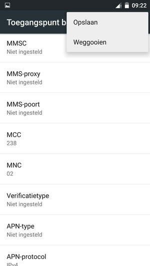Selecteer Opslaan