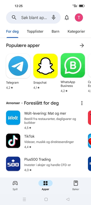 Velg søkefelt