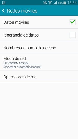 Seleccione Modo de red