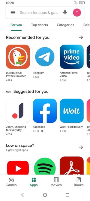 Select the Search bar