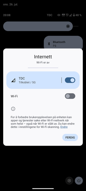 Velg FERDIG