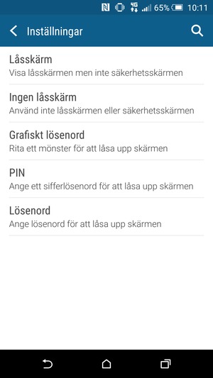 Välj Grafiskt lösenord