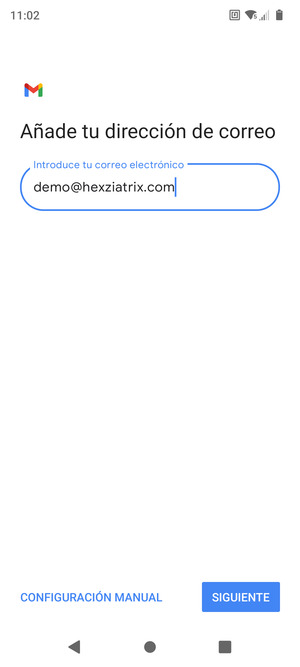 Introduzca su Dirección de correo electrónico y seleccione SIGUIENTE