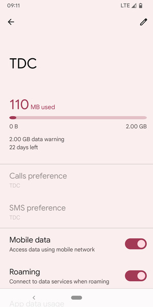 Turn Roaming on or off