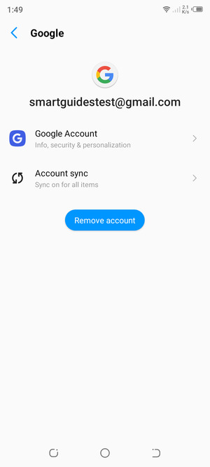 Select Account sync