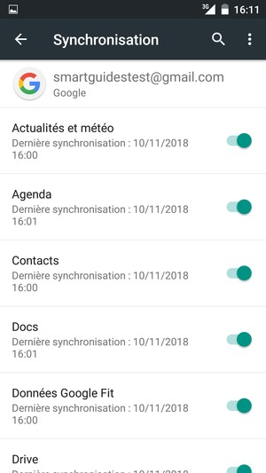 Sélectionnez le bouton du Menu