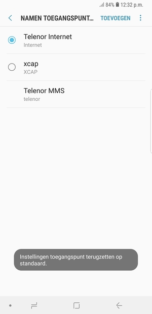 Selecteer TOEVOEGEN