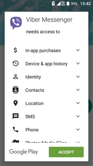 Select ACCEPT
