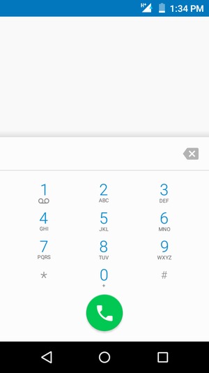 Press and hold the number 1