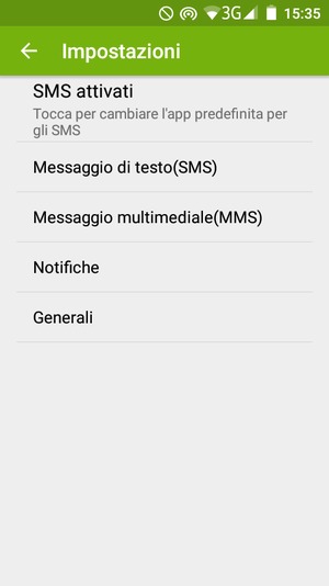 Seleziona Messaggio di testo(SMS)
