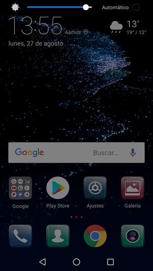Deslice hacia abajo el menú superior