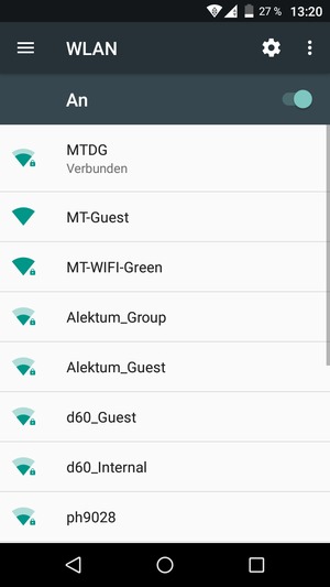 Sie sind nun mit dem WLAN-Netzwerk verbunden