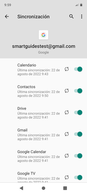 Su información será sincronizada
