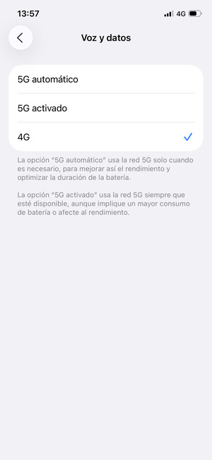 Seleccione 4G