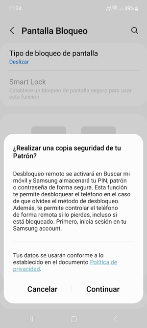 Seleccione la opción deseada