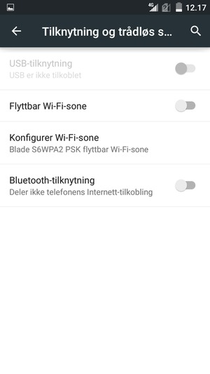 Velg Konfigurer Wi-Fi-sone