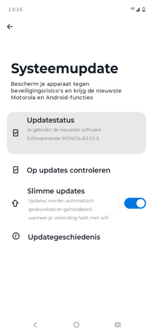 Selecteer Op updates controleren