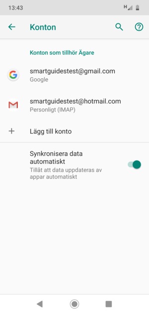 Tryck på ditt Google-konto
