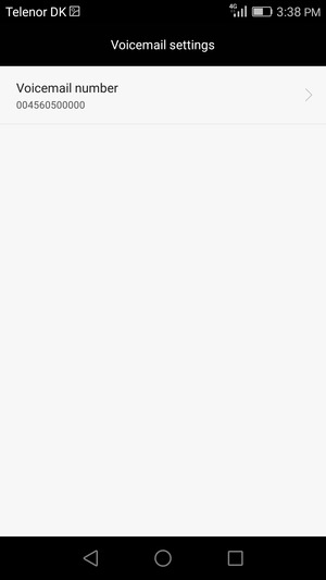 Select Voicemail number