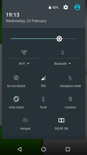Adjust brightness to the required level