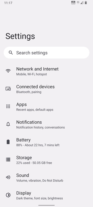 Select Network and Internet