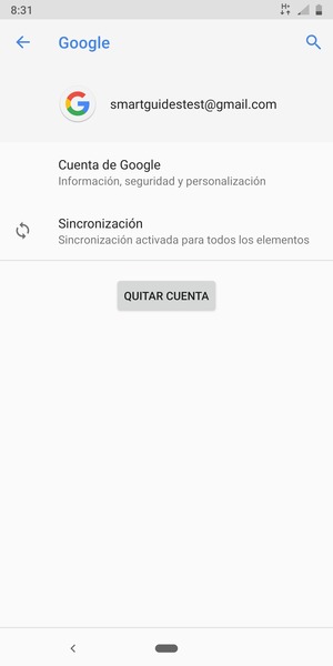 Seleccione Sincronización