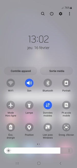 Sélectionnez Son pour passer en mode vibreur