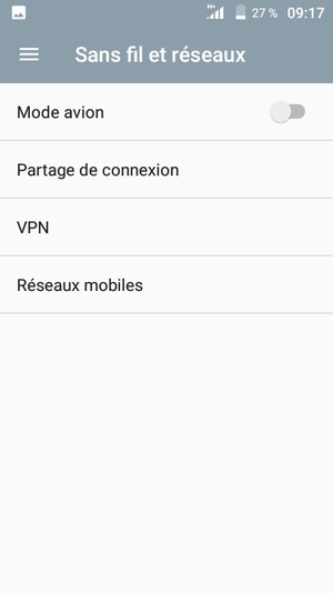 Sélectionnez Réseaux mobiles