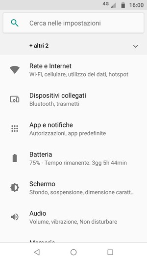 Seleziona Rete e Internet