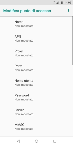 Inserisci informazioni MMS