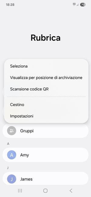 Seleziona Impostazioni