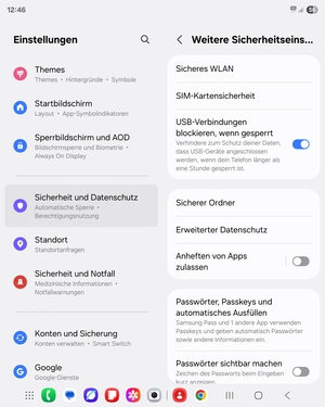 Wählen Sie SIM-Kartensicherheit