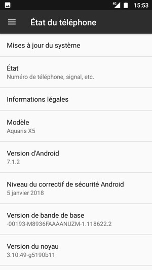 Sélectionnez Mises à jour du système
