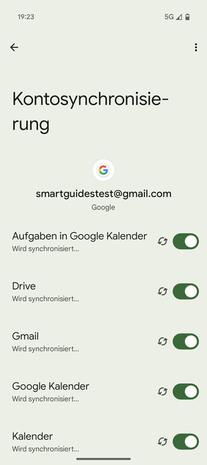 Ihre Daten werden synchronisiert