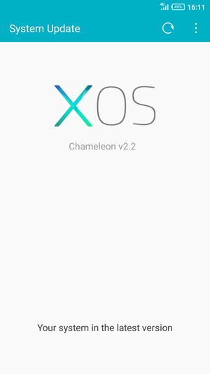 If your phone is up to date, you will see the following screen