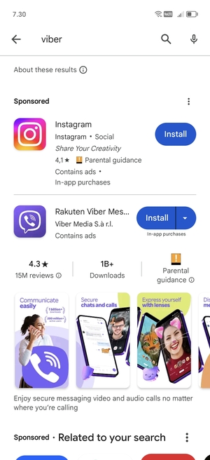 Select the app