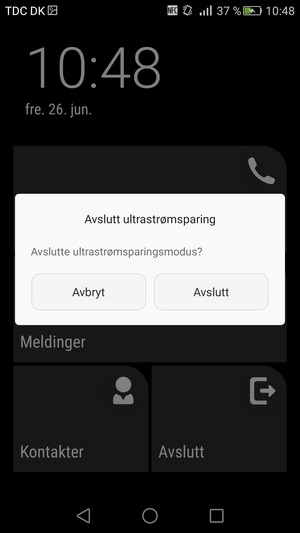 Velg Avslutt
