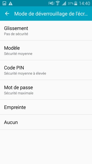 Sélectionnez Modèle