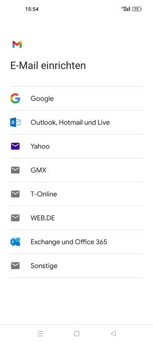 Wählen Sie Exchange und Office 365