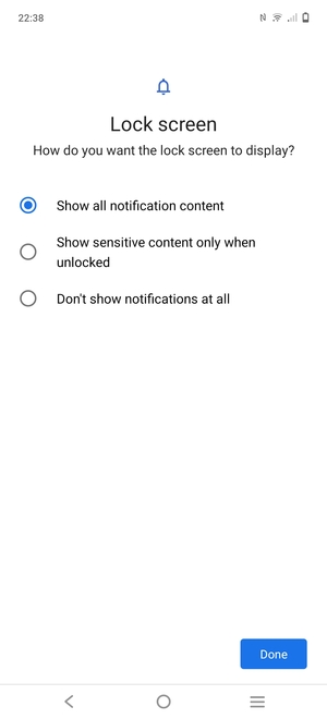 Select your preferred option and select Done