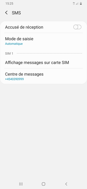 Sélectionnez Centre de messages