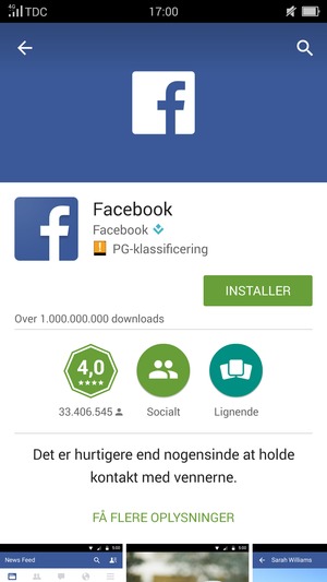 Vælg INSTALLER