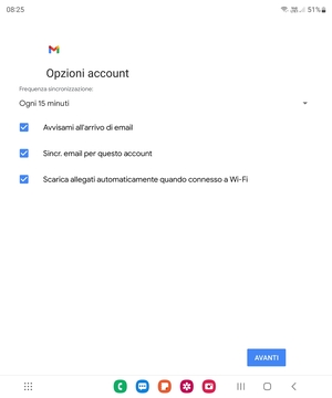 Seleziona AVANTI