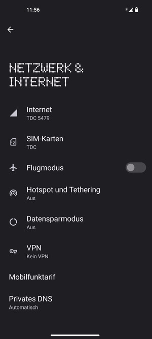 Wählen Sie SIM-Karten