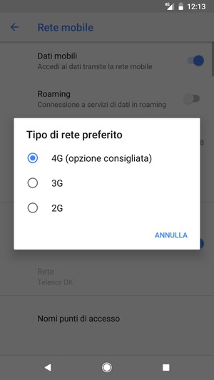 Seleziona la tua opzione preferita